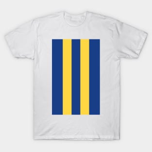 Leeds Retro 1994 Blue and Yellow Away Striped T-Shirt